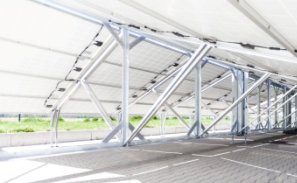 Solarcontainer: Unterkonstruktion aus Aluminium